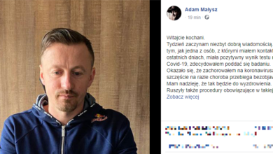 Photo of Adam Małysz: zachorowałem na koronawirusa
